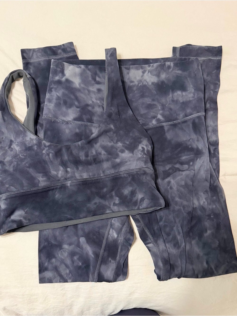 lululemon athletica Gray Tie-Dye Sports Bra & Leggings Set